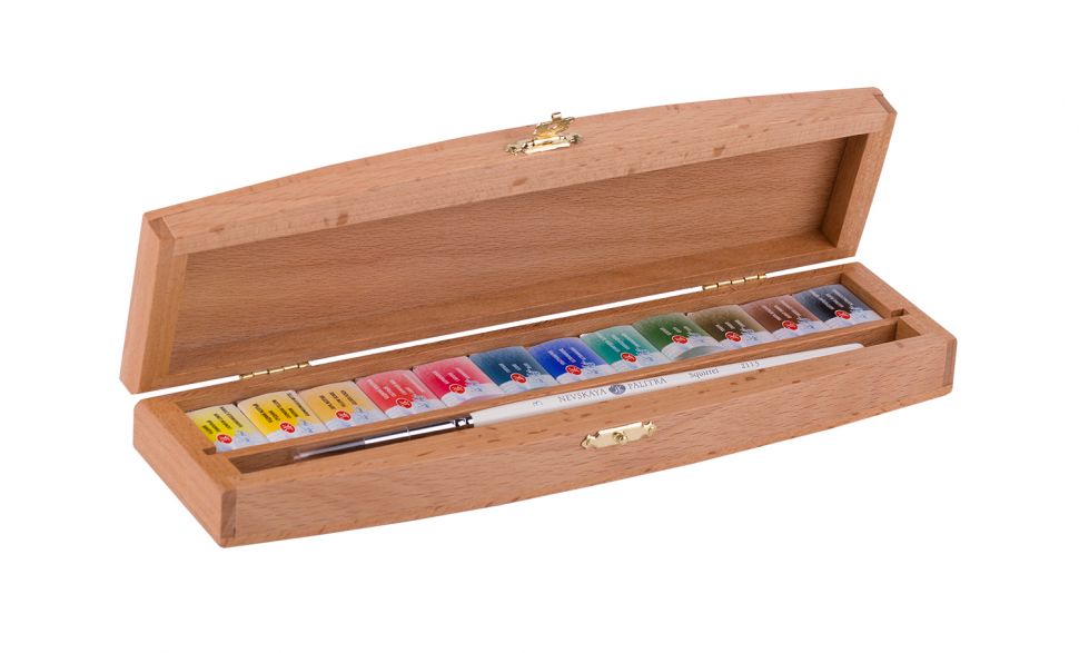 Набор акварели Белые Ночи 12 кювет кисть бук фото 1 &mdash; PalitraMastera