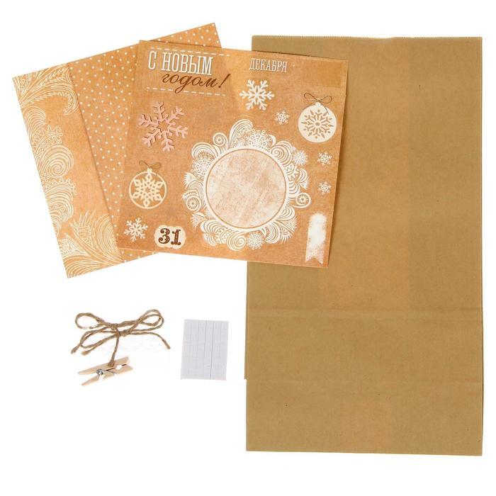 Набор по декорированию подарочного пакета &quot;Крафтовый&quot;, 16 х 28 см   1405253 — PalitraMastera