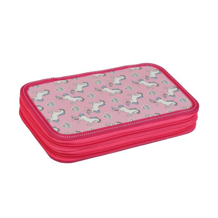 Пенал 2 секции 125 х 205, ламинированный картон, Calligrata &quot;Единорог 2&quot; — PalitraMastera