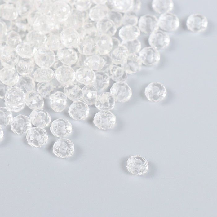 Бусины для творчества пластик «Кристалл с гранями прозрачный», набор 20 г, 0.4х0.6х0.6 см &mdash; PalitraMastera