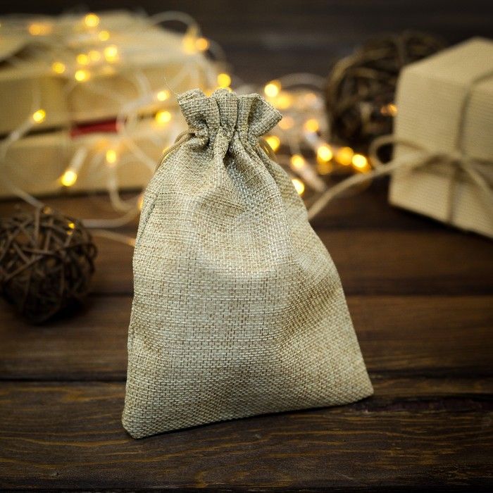 Мешочек подарочный из холщи 13 х 18 см 2909473 — PalitraMastera