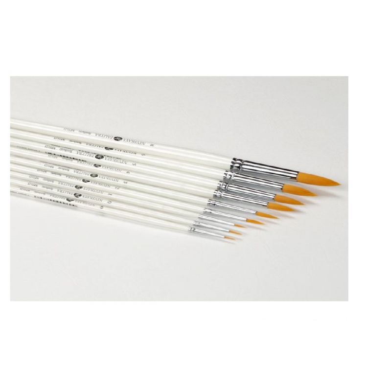 Невская Палитра Кисть синтетика круглая, длинная ручка №01 (1 мм) — PalitraMastera