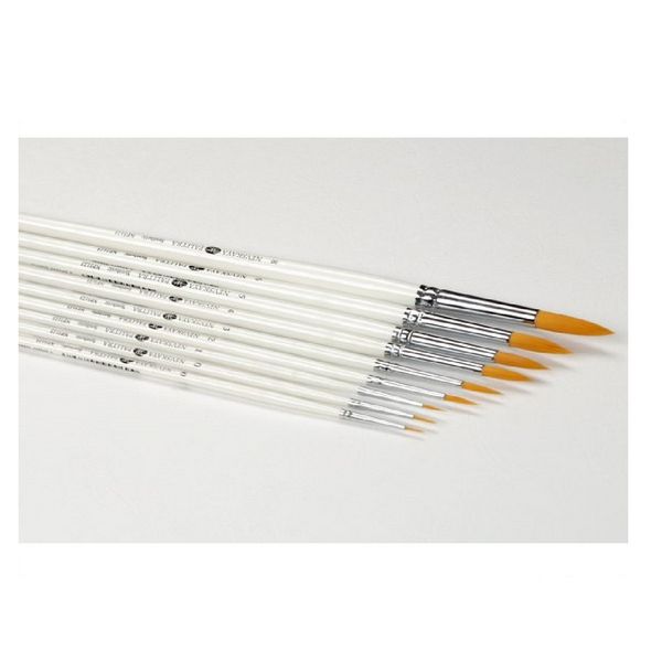 Невская Палитра Кисть синтетика круглая, длинная ручка №01 (1 мм) — PalitraMastera