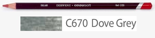 Цветной карандаш Coloursoft, мягкий, С670 серо-голубой, круглый корпус 8 мм, грифель - 4 мм. фото 1 &mdash; PalitraMastera