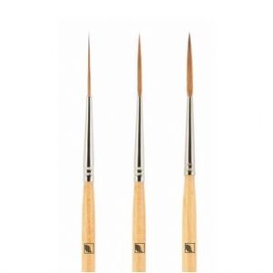 Лайнер Кисть из синтетики № 1,d-1.0 мм (короткая ручка) ТМ Альбатрос фото 1 &mdash; PalitraMastera