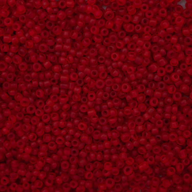 Бисер Astra&amp;Craft 11/0, 20г (M5 красный/прозр.матовый) — PalitraMastera