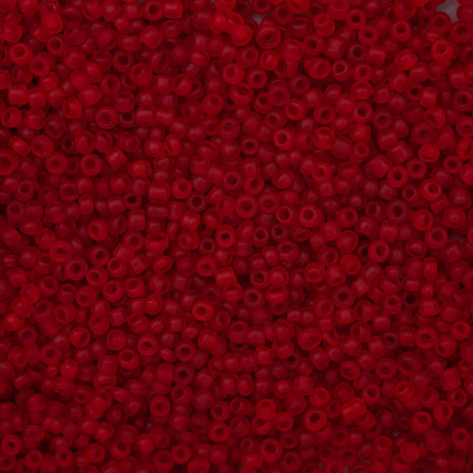 Бисер Astra&Craft 11/0, 20г (M5 красный/прозр.матовый) фото 1 — PalitraMastera