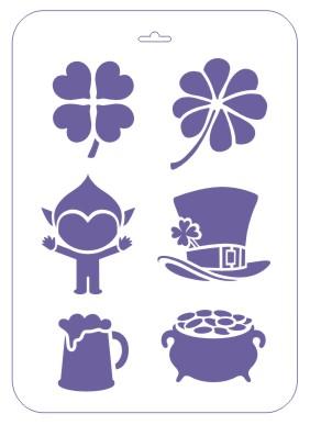 Трафарет пластиковый 22х31 см, Трилистник &mdash; PalitraMastera