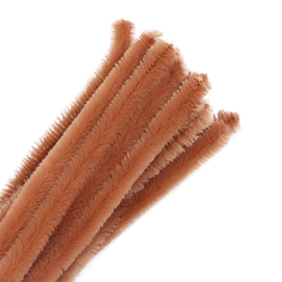 Синель-проволока, 12 мм*30см, 15шт/упак, Astra&Craft (A-045 светло-коричневый) фото 1 — PalitraMastera