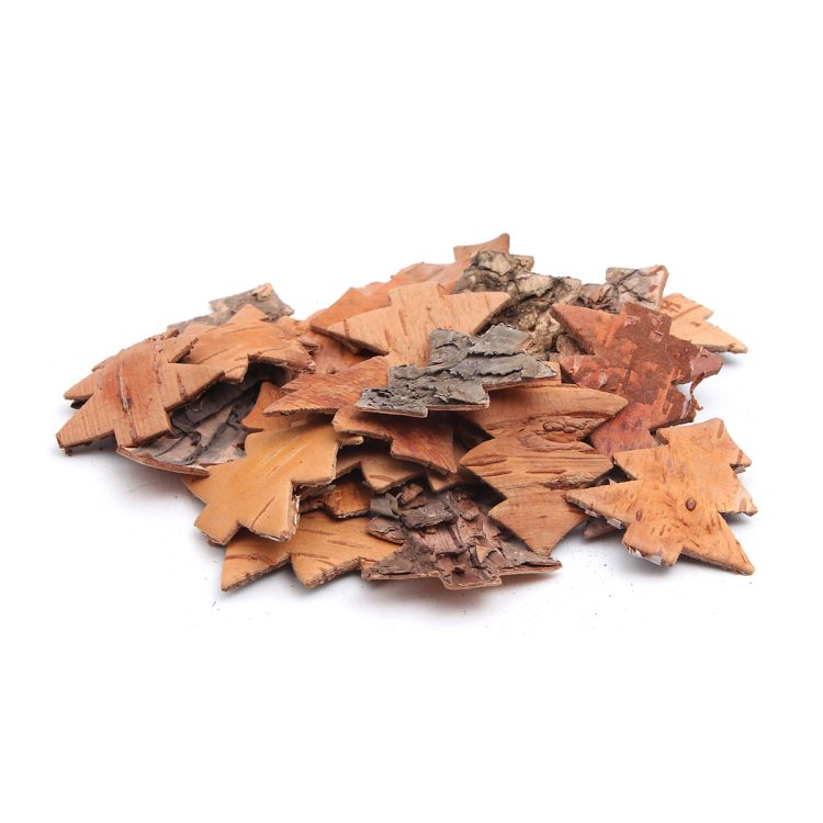 YW294 Декоративные элементы из коры дерева 'Елочка', 4см, 25шт/уп (нат/дерево) — PalitraMastera