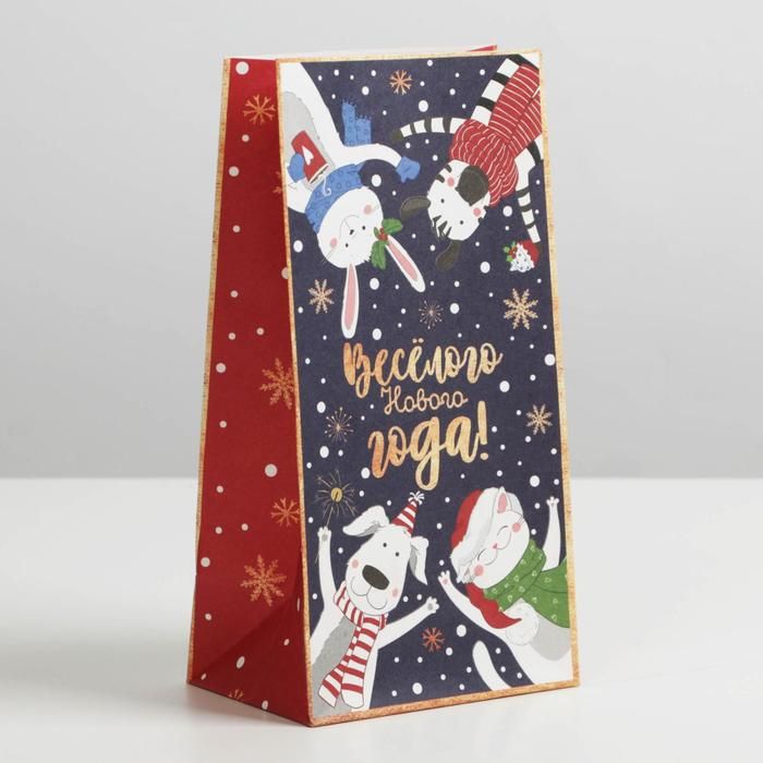 Пакет без ручек «Новогоднее время», 10 19,5 7 см  6961750 — PalitraMastera