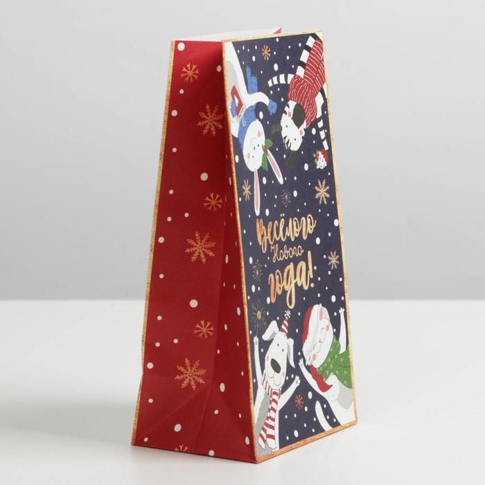 Пакет без ручек «Новогоднее время», 10 19,5 7 см  6961750 — PalitraMastera