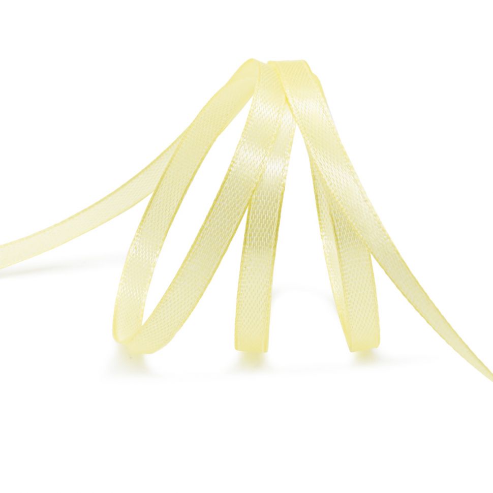 Лента атласная 0,6см*22,86м (057 лимонный) фото 1 — PalitraMastera