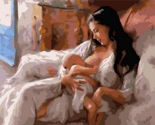 Картина по номерам GX 6402 Кормящая мать 40*50 фото 1 &mdash; PalitraMastera