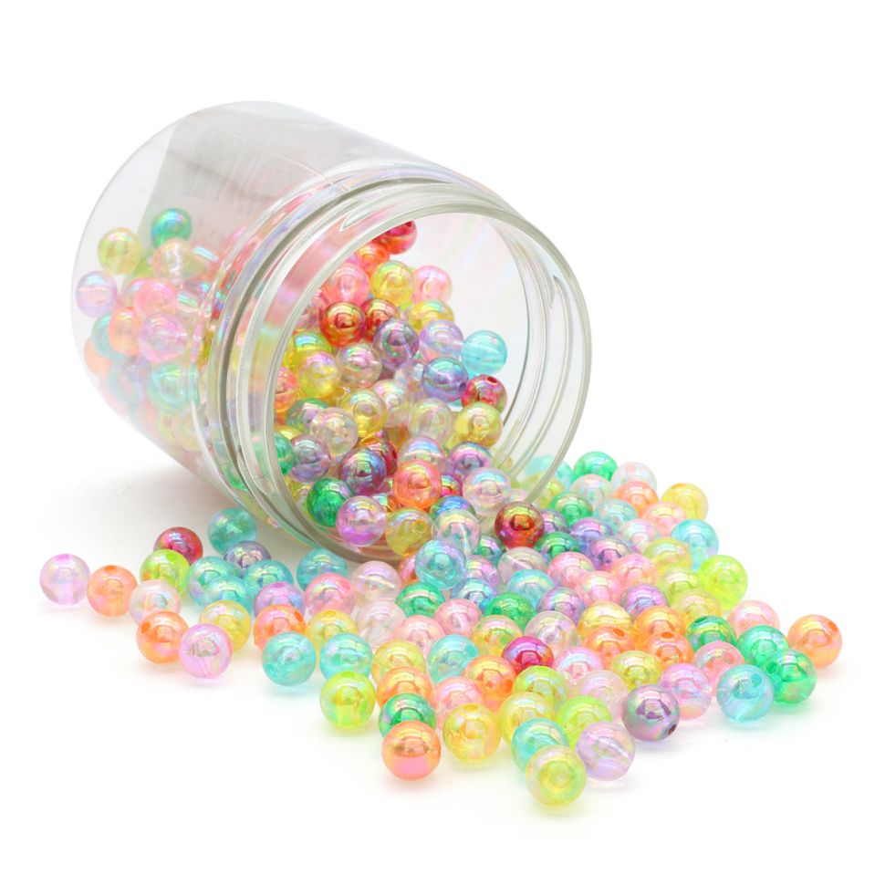 Бусины разноцветные сияющие, 8мм, 280 шт(+/-5%), Astra&Craft фото 1 &mdash; PalitraMastera
