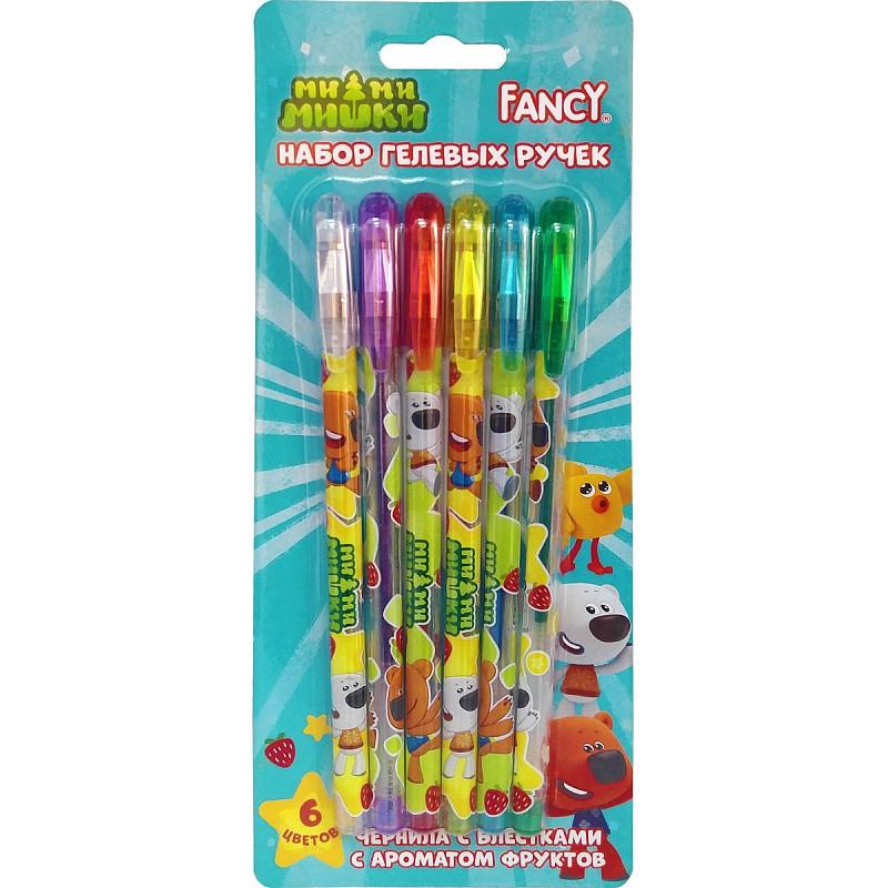 Набор гелевых ручек, чернила с блестками и ароматом фруктов, 6шт, блистер с е/п ,ACTION! фото 1 &mdash; PalitraMastera