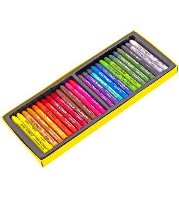 Восковые мелки круглые FLAIR CREATIVE набор 24+2 цветов, картон, европодвес — PalitraMastera