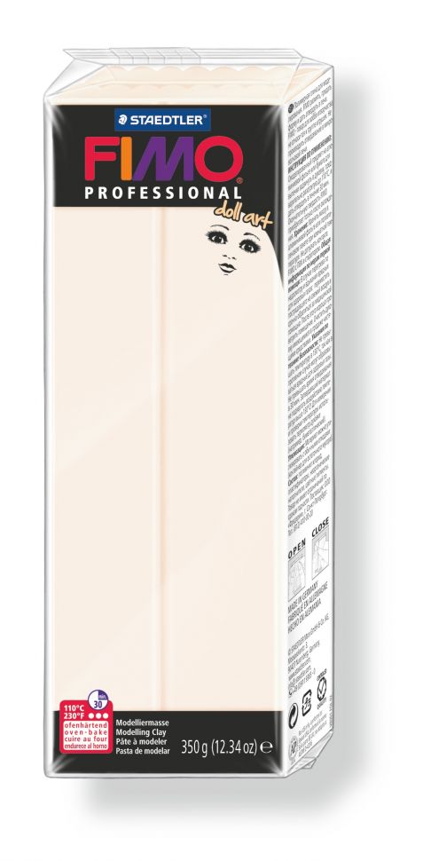 STAEDTLER  FIMO professional doll art, пластика для изготовления кукол, уп. 350 гр., цвет: полупрозрачный фарфор фото 1 &mdash; PalitraMastera