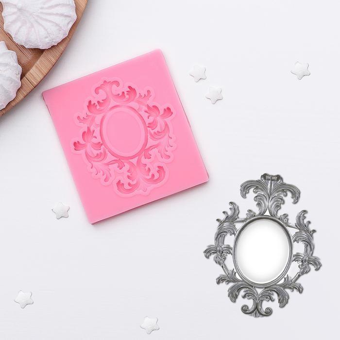 Молд силиконовый 6,7х7,5 см "Вензели. Рамка" фото 1 — PalitraMastera