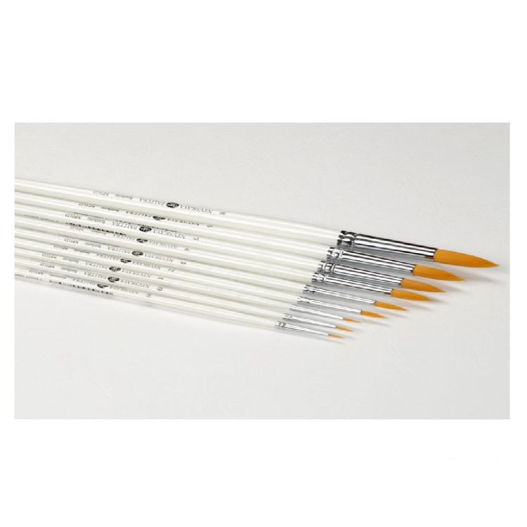 Невская Палитра Кисть синтетика круглая, длинная ручка №0 (1,2 мм)--- — PalitraMastera