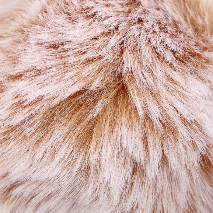 Помпон искусственный мех &quot;Беж с белыми кончиками&quot; d=9 см  4453160 — PalitraMastera