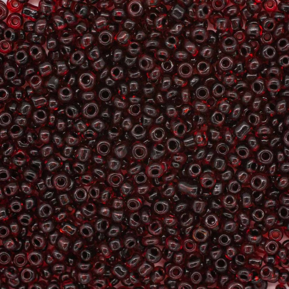 Бисер Astra&Craft 11/0, 20г (5В бордовый/прозрачный) фото 1 — PalitraMastera
