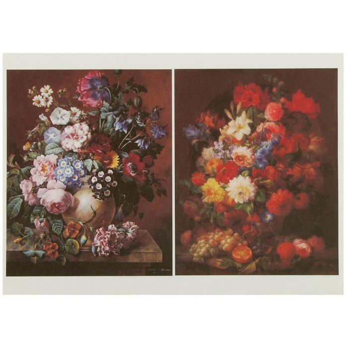 Карта для декупажа А4 &quot;Старинный букет&quot;  54г/м2, 1шт — PalitraMastera