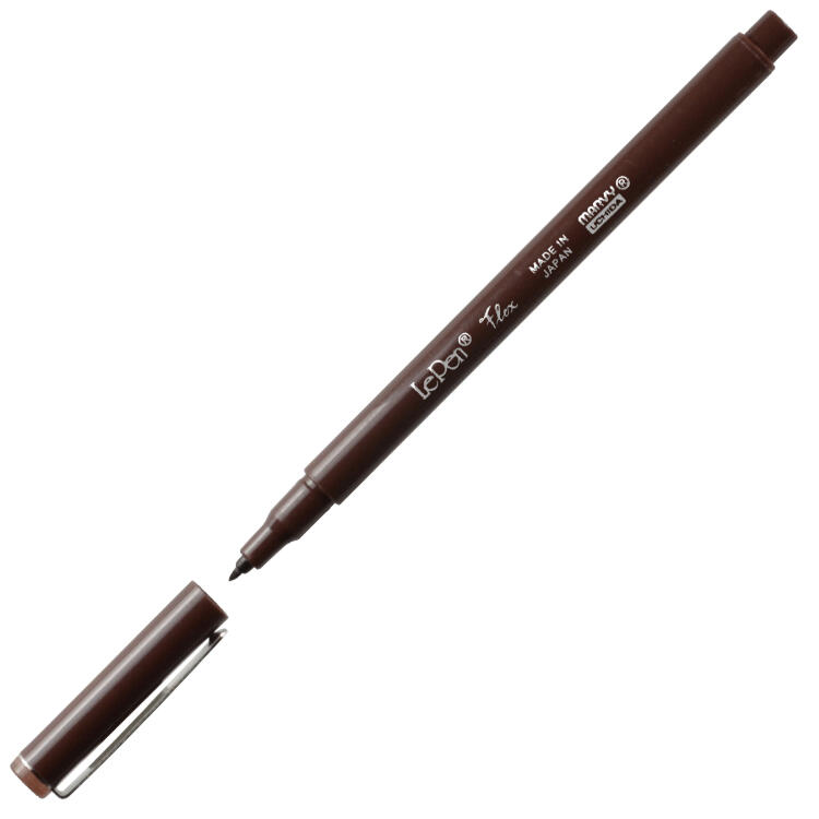 Ручка д/леттеринга и каллиграфии с након. кисть LePen Flex BROWN MAR4800/6 /Marvy &mdash; PalitraMastera