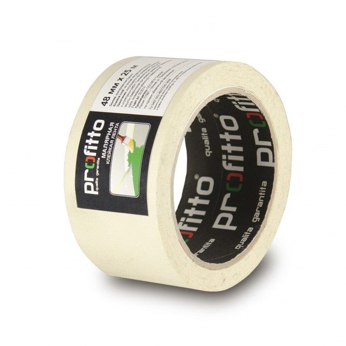 Клейкая лента малярная PROFITTO 48мм х25 м, индивид. упак — PalitraMastera