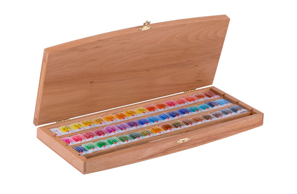 Набор акварели Белые Ночи 48 кювет кисть бук фото 1 &mdash; PalitraMastera