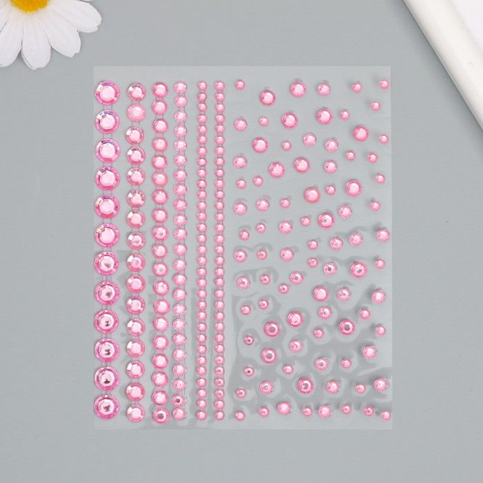 Наклейка пластик стразы "Круглые стразы" 12х10 см  9880234 фото 1 &mdash; PalitraMastera