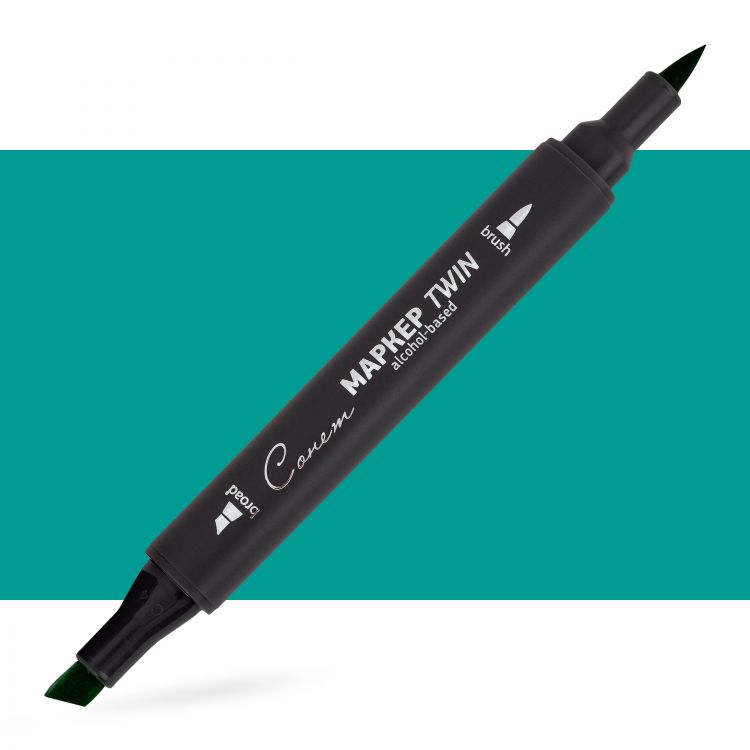 Маркер спиртовой Сонет Twin Brush, изумрудный светлый — PalitraMastera