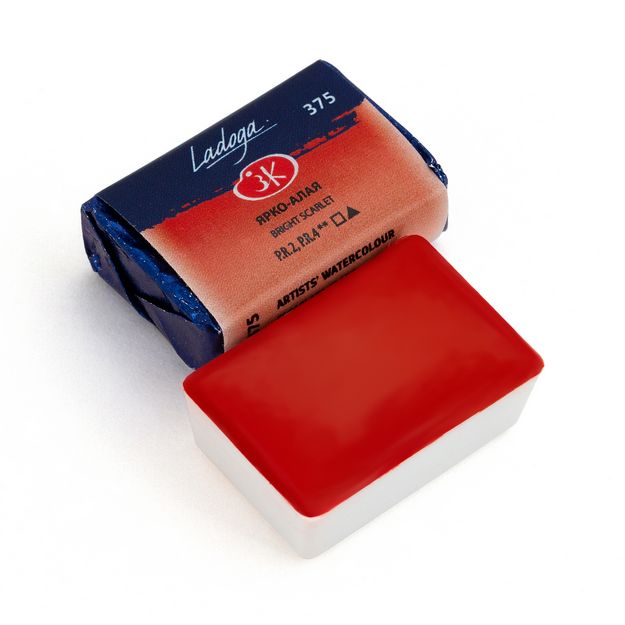 Ладога акварель кювета, 375 ярко-алая 2,5 мл фото 1 — PalitraMastera