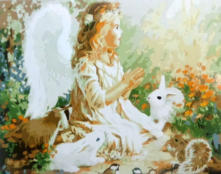 Картина по номерам GX 7275 Ангел и лесные жители 40*50 фото 1 &mdash; PalitraMastera