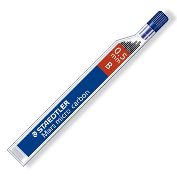 Грифели 0.5 мм B Mars micro carbon 250 для механических карандашей, 12 шт., круглые фото 1 &mdash; PalitraMastera