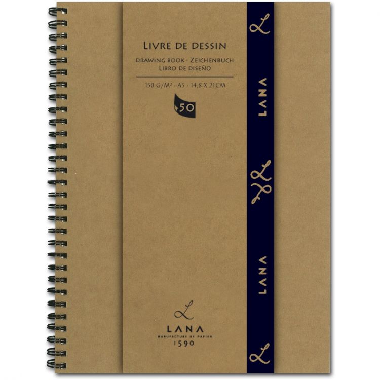 LANA Альбом для рисования &quot;Dessin&quot; на спирали, 150 г/м2 А5, 50л — PalitraMastera