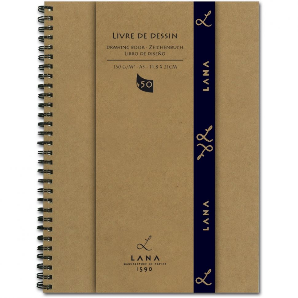 LANA Альбом для рисования "Dessin" на спирали, 150 г/м2 А5, 50л фото 1 — PalitraMastera