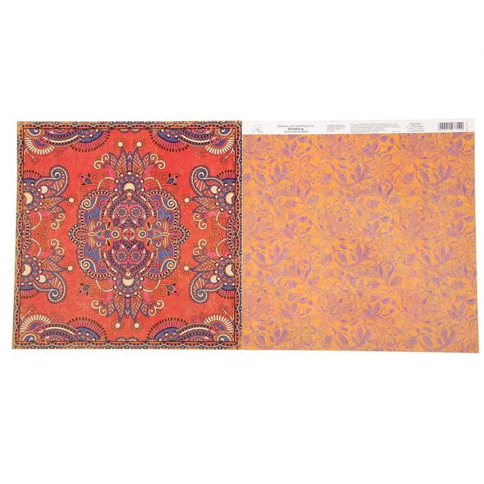 Бумага для скрапбукинга Восточные сказки &quot;Персидский ковер&quot; 29.5 х 29.5 см 180 г/м   1197719 — PalitraMastera