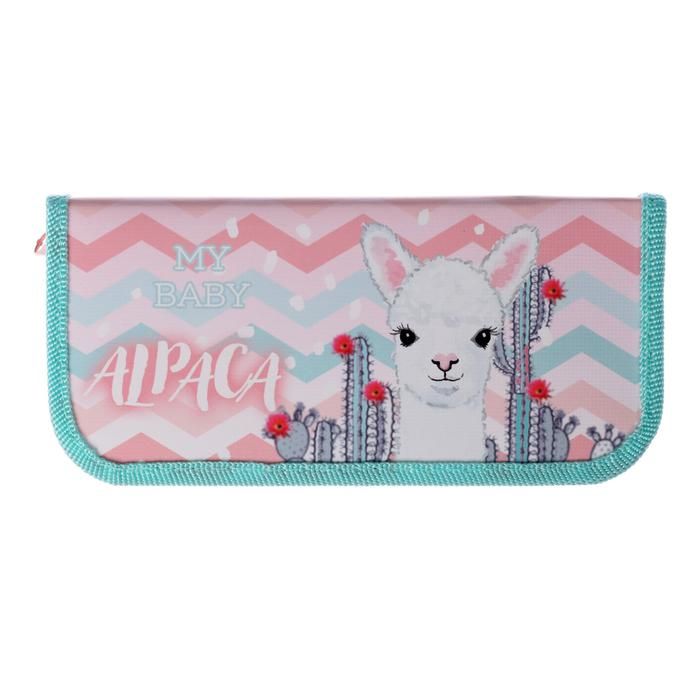 Пенал 1 секция 90 х 190 мм, ламинированный картон "Малыш альпака" фото 1 — PalitraMastera