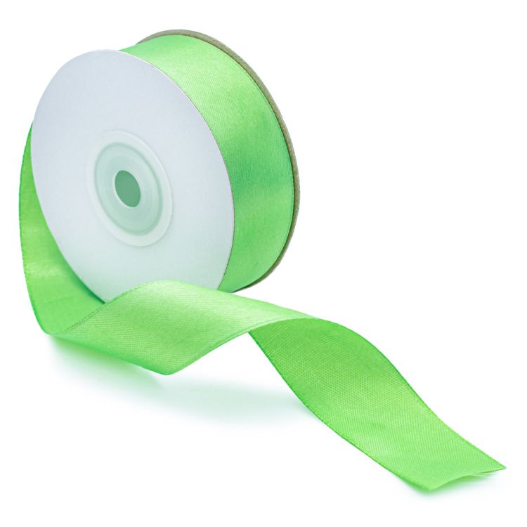 Лента атласная 2,5см*22,86м (085 яркий салат) — PalitraMastera