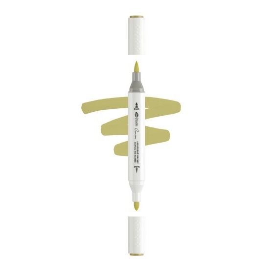 Маркер акриловый двусторонний &quot;Сонет&quot;, перо кисть/пуля, грецкий орех — PalitraMastera