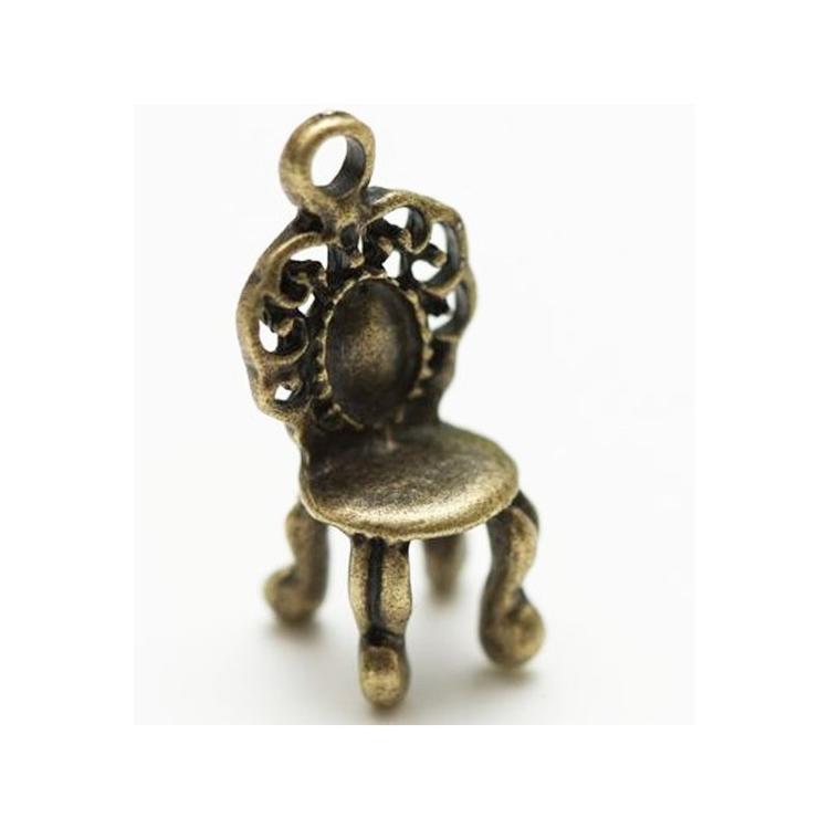 из набора металлических подвесок СТУЛЬЧИК БАРОККО медь 10*27мм, 1шт — PalitraMastera