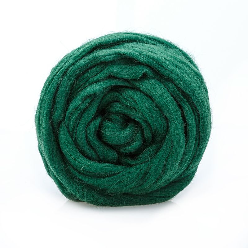 Полутонкая шерсть 100% зеленый 434, 100гр для валяния фото 1 &mdash; PalitraMastera