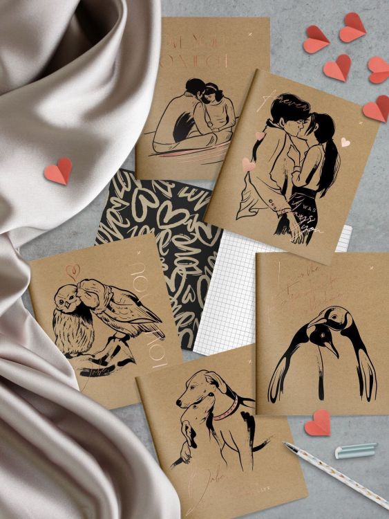 Тетрадь 48 л. А5 кл. скреп. офс. LOREX GLOW GOLD крафт запечатка форзаца фольга — PalitraMastera