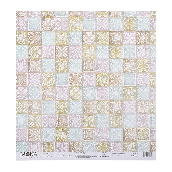 Бумага для скрапбукинга "Пэчворк. Цветочное бохо" 30,5х30,5 см 190гр/м2  3793180 фото 1 — PalitraMastera