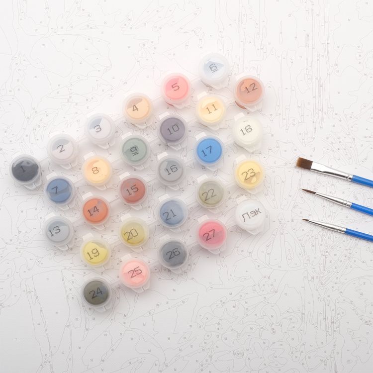 ST018 - Набор для рисования по номерам 'Щенок в галстуке-бабочке на солнце', 30*40см, Cristyle — PalitraMastera