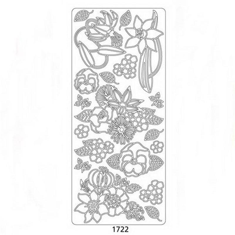 Наклейки "Цветы" / Золото фото 1 — PalitraMastera