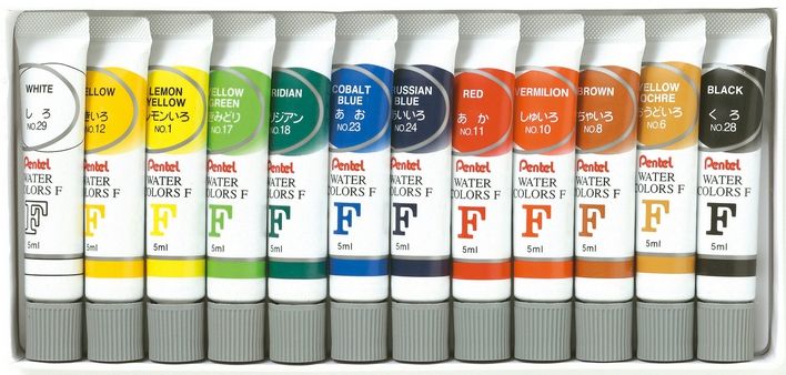 Набор акварели Pentel Water Colours, 12 цветов--- — PalitraMastera