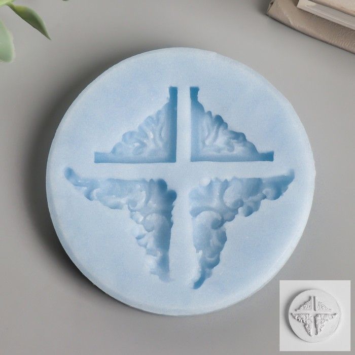 Молд &quot;Узорные уголки&quot; 2,5х2,5 см: 1,8х1,8 см МИКС 7379197 — PalitraMastera