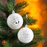 Новогоднее ёлочное украшение под раскраску «Зимние чудеса», набор 2 шт, р-р шара 5,5 см фото 2 — PalitraMastera